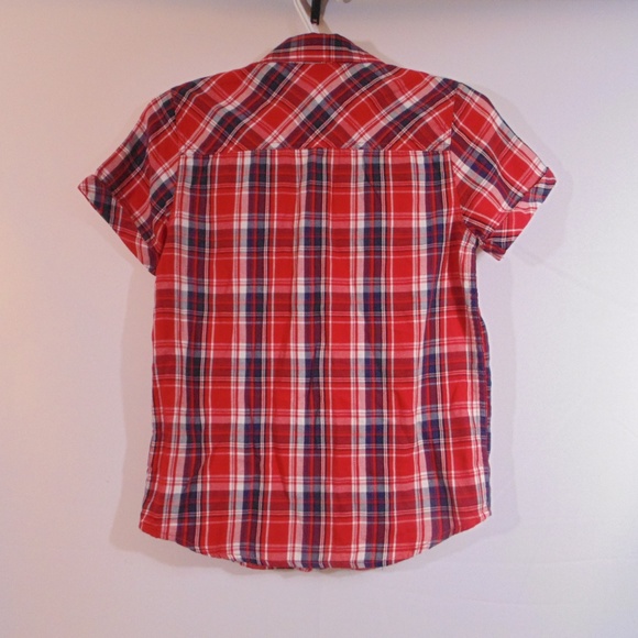 Lucky Brand short sleeve shirt button front kids M - Picture 3 of 5